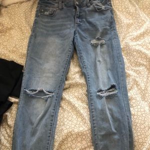 Ripped light wash jeans